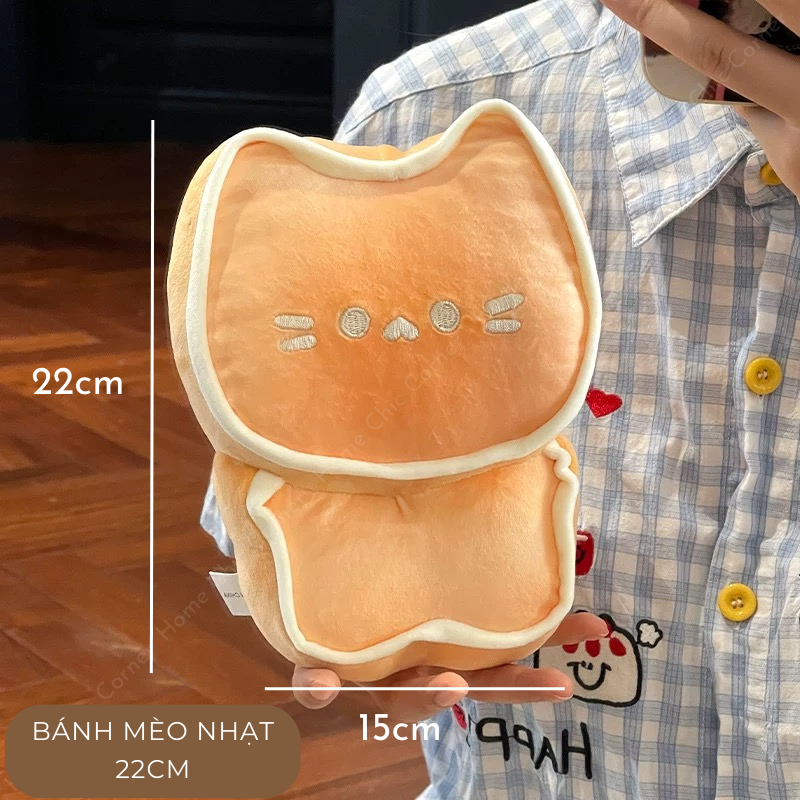 Gấu bông sandwich hình mèo, gấu bánh nướng, móc khoá hình mèo