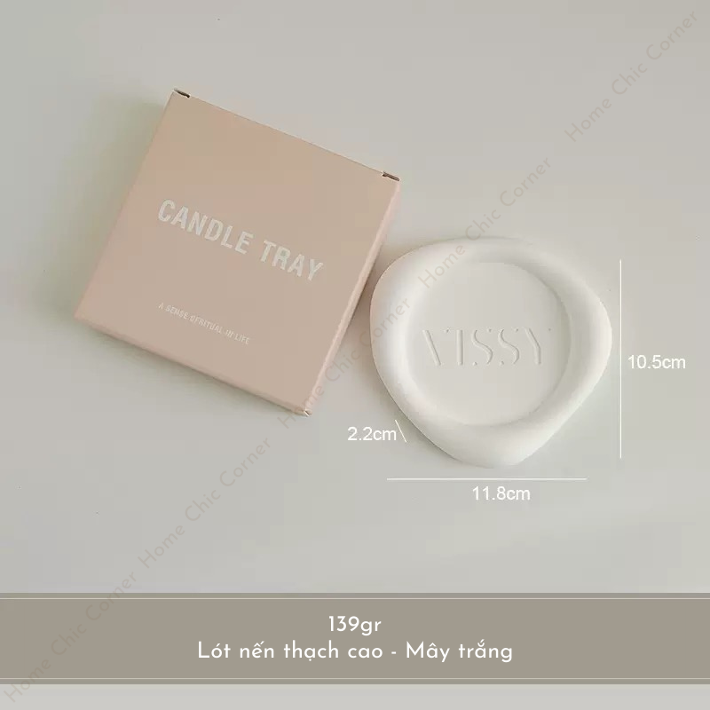 Lót nến thạch cao pastel