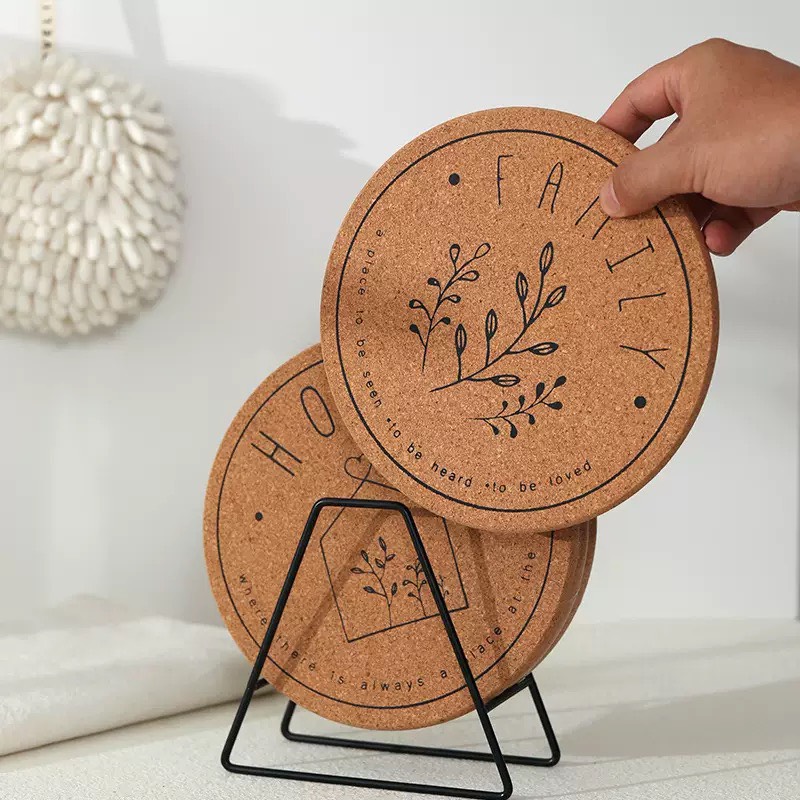 Lót ly HOME gỗ bần thấp hút cách nhiệt