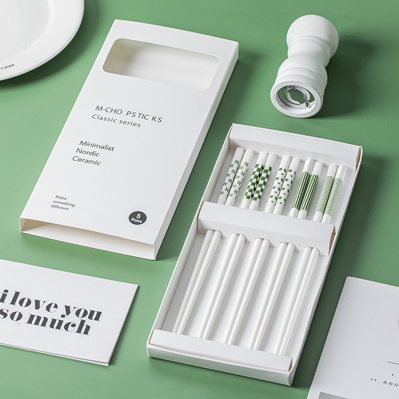 Set muỗng đũa sứ