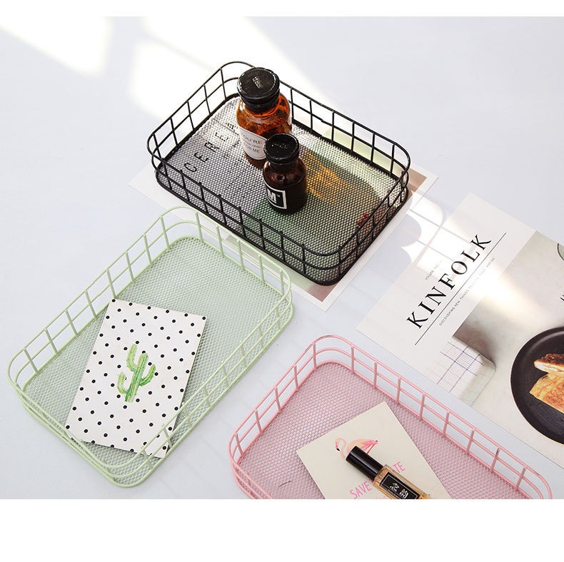 Rổ sắt chữ nhật pastel