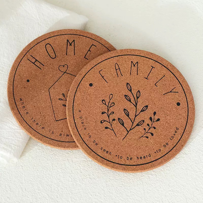 Lót ly HOME gỗ bần thấp hút cách nhiệt