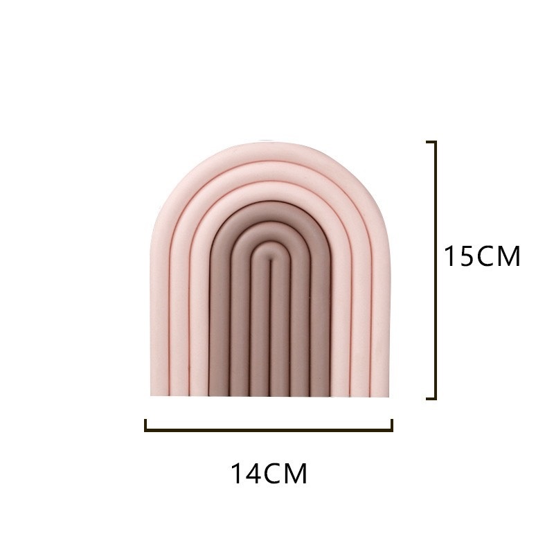 Lót cốc tấm lót nồi silicon cầu vồng