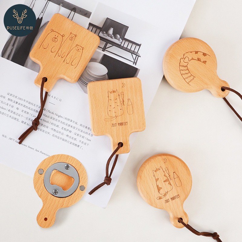 Khui nắp chai gỗ có hít nam châm