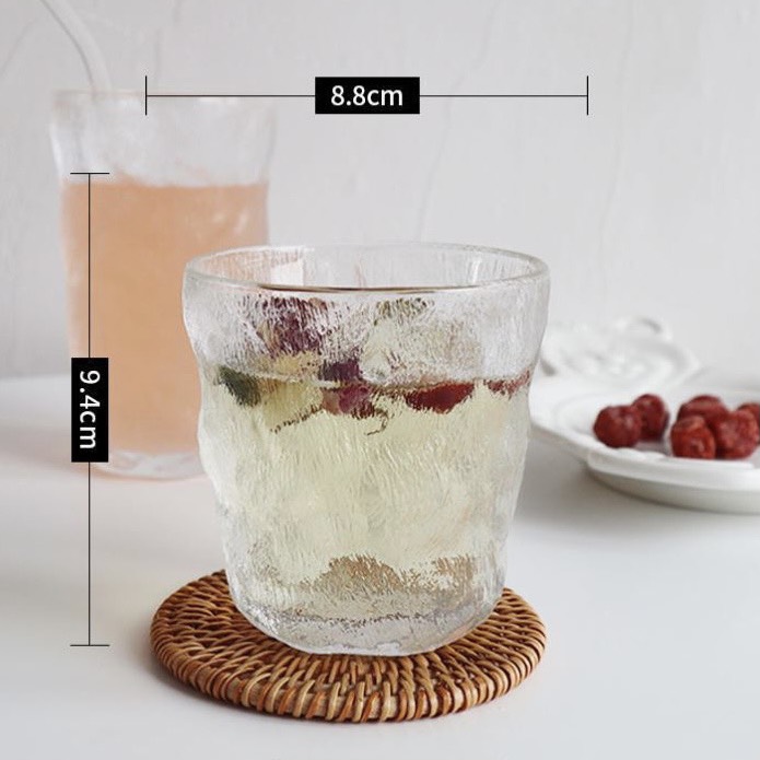 Ly thuỷ tính cốc nước vân đá