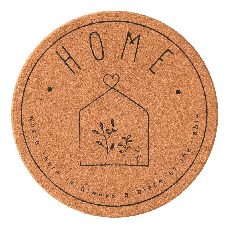 Lót ly HOME gỗ bần thấp hút cách nhiệt