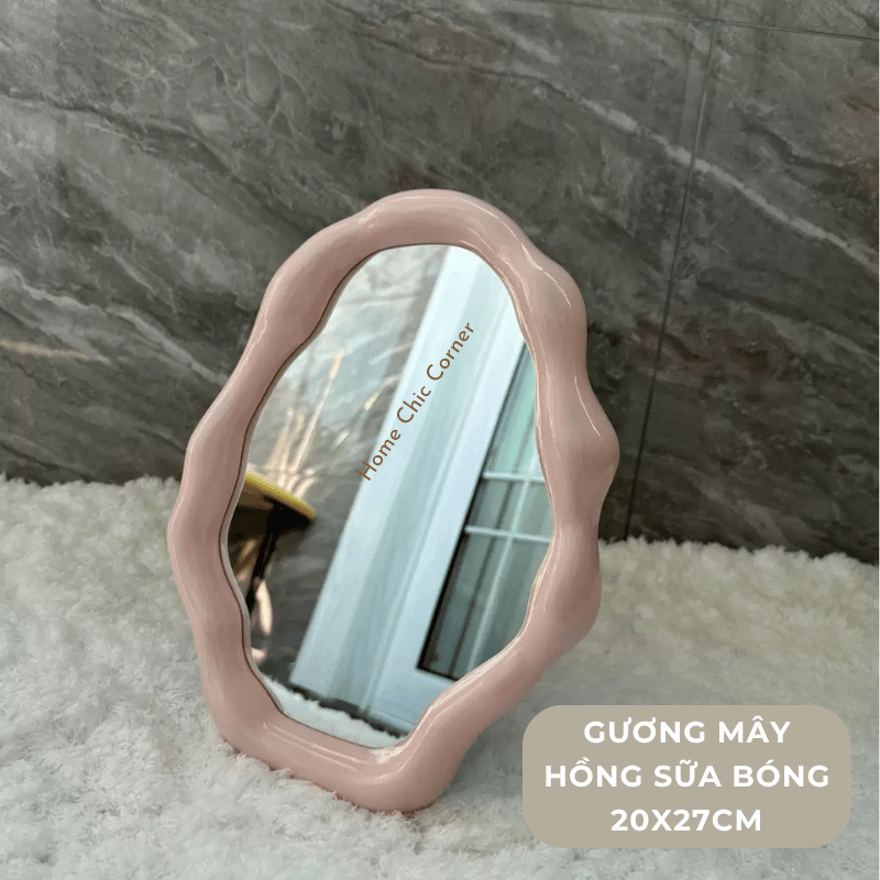Gương đám mây để bàn decor phong cách Hàn Quốc