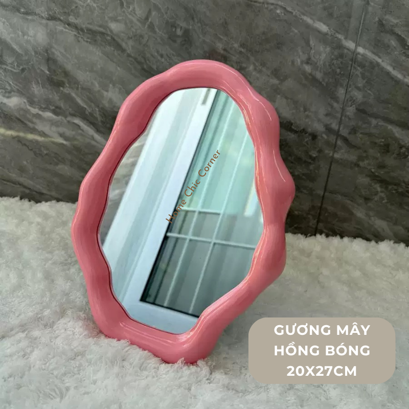 Gương đám mây để bàn decor phong cách Hàn Quốc