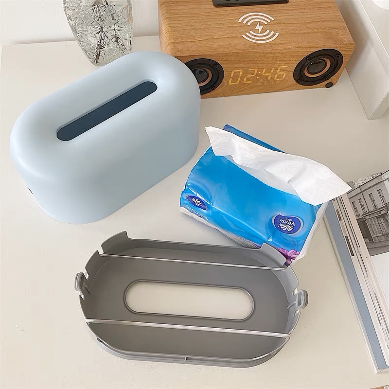 Hộp đựng khăn giấy để bàn Tissue Box nhiều màu phong cách Hàn Quốc