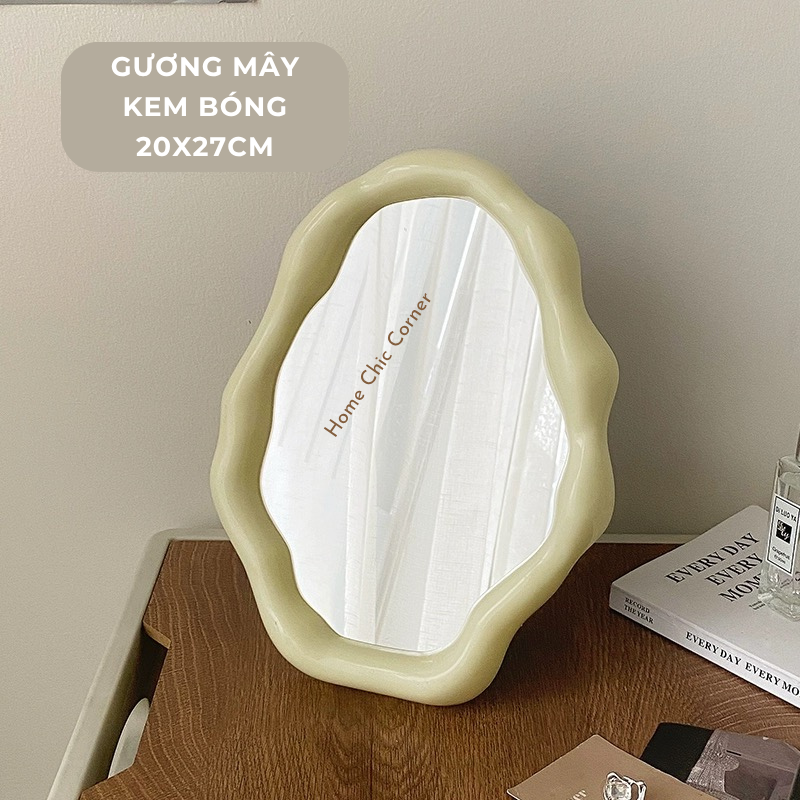 Gương đám mây để bàn decor phong cách Hàn Quốc