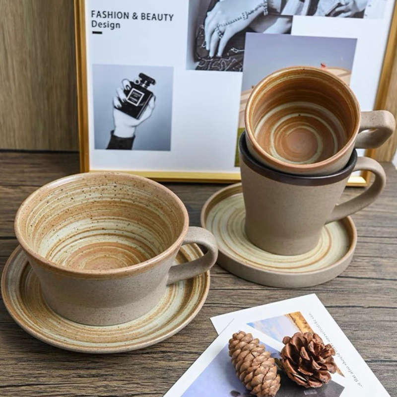 Cốc ly đĩa gốm men xoáy