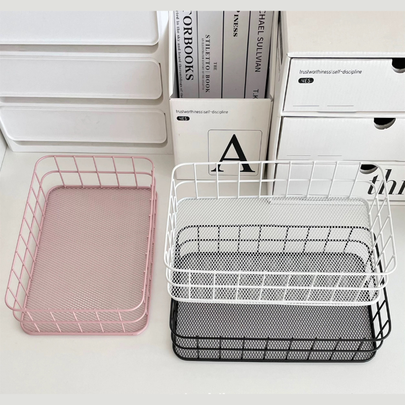 Rổ sắt chữ nhật pastel