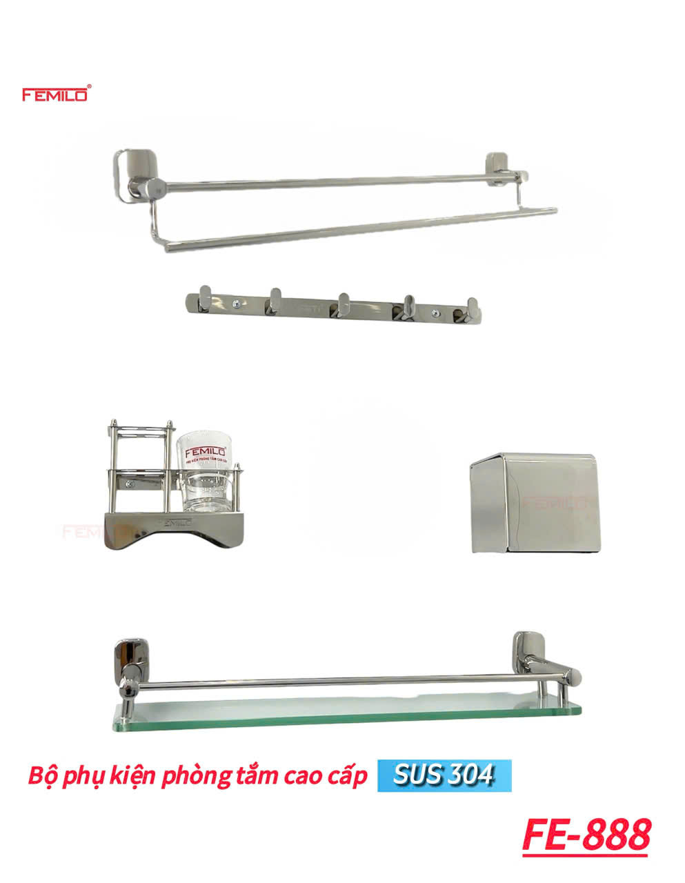 BỘ PHỤ KIỆN 6 MÓN FE - 888