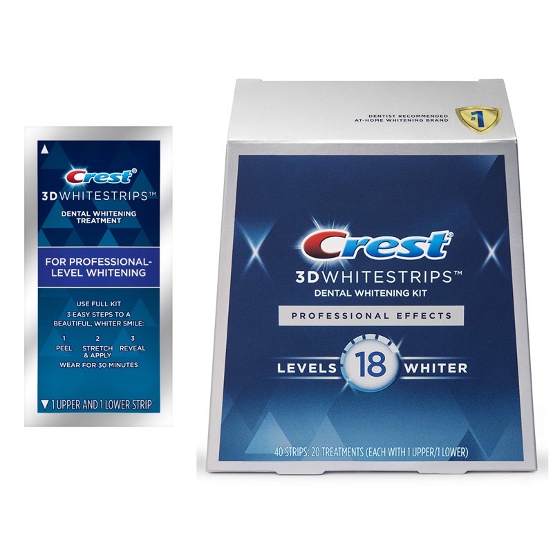 FULL BOX 40 MIẾNG DÁN TRẮNG RĂNG CREST 3D WHITE PROFESSIONAL EFFECTS (20 NGÀY)