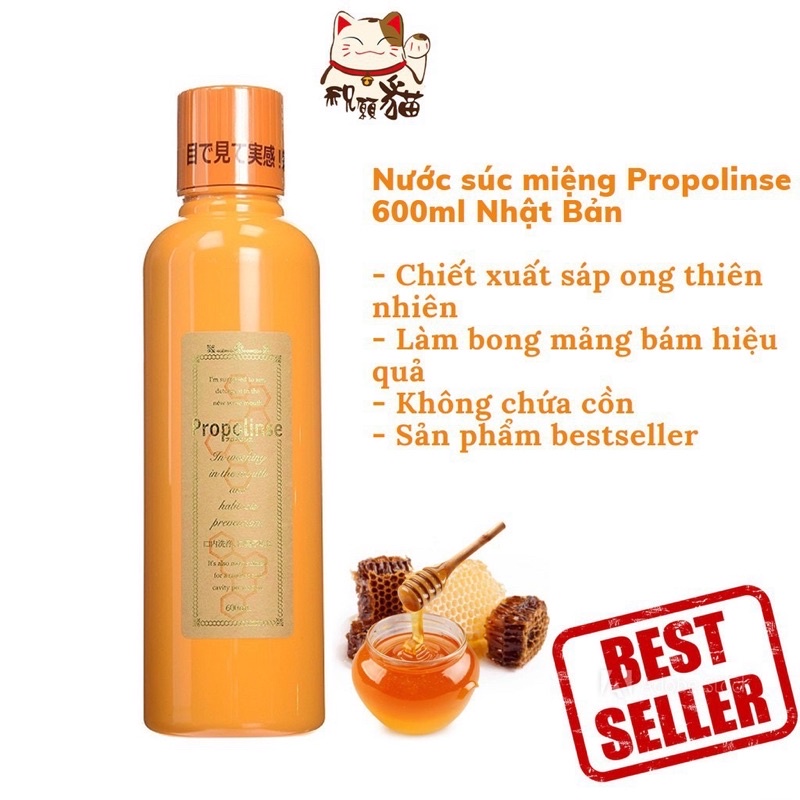 NƯỚC SÚC MIỆNG NHẬT BẢN PROPOLINSE 600ML - TRỊ HÔI MIỆNG/TRẮNG RĂNG/SẠCH RĂNG