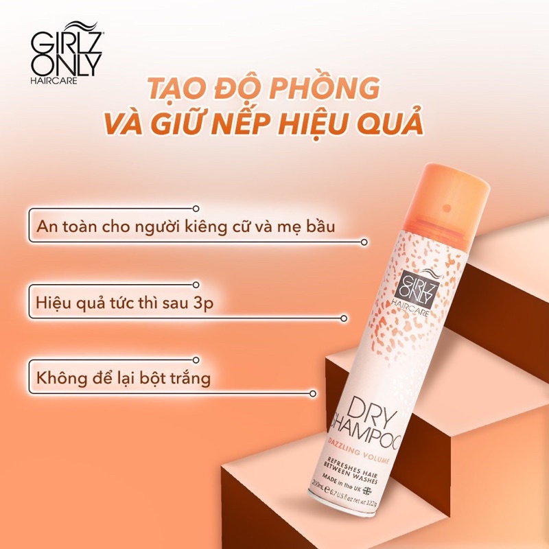 CHÍNH HÃNG - DẦU GỘI KHÔ GIRLZ ONLY 200ML