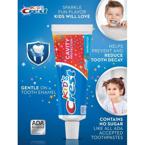 Kem Đánh Răng trẻ em Crest Kids Cavity Protection (130g) - Kem Đánh Răng Cho Bé Hương Trái Cây