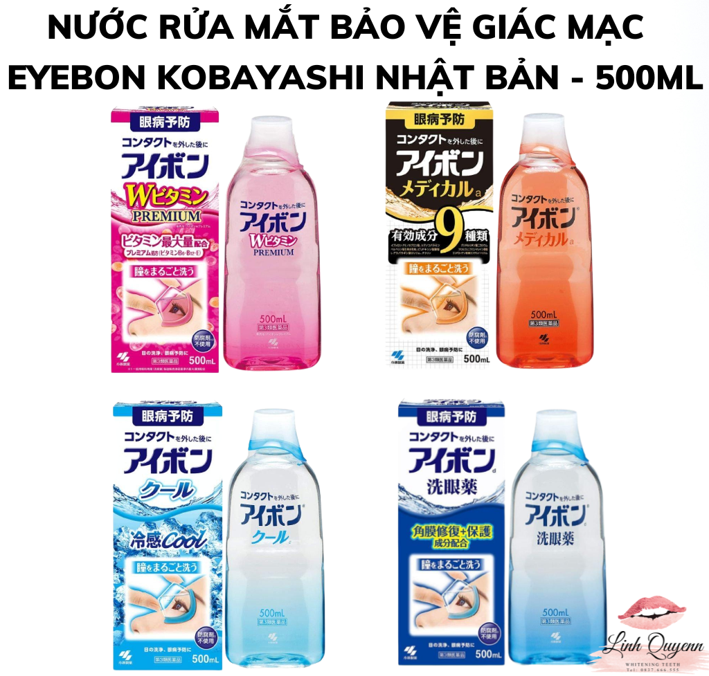 Nước Rửa Mắt Eyebon Kobayashi Nhật Bản 500ML