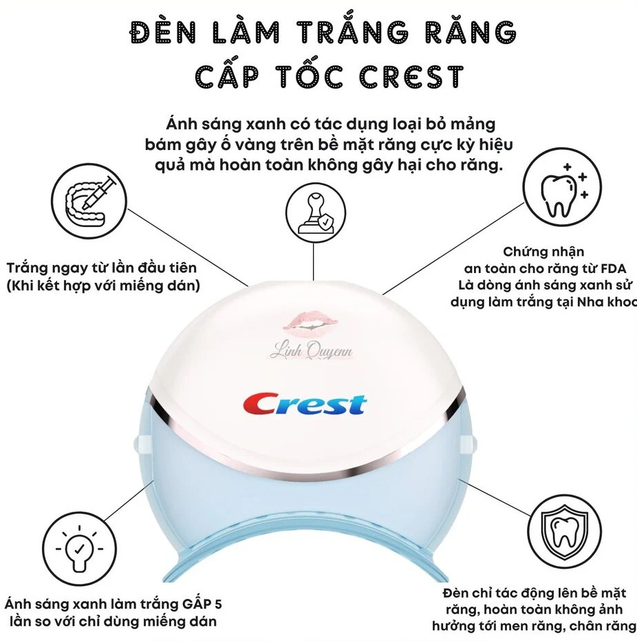 ĐÈN TRẮNG RĂNG CREST 3D WHITE