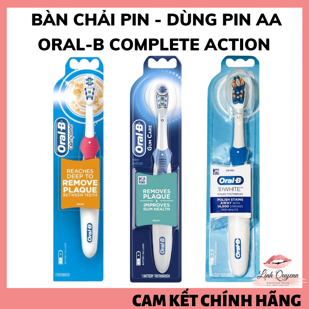 Bàn Chải Pin Oral-B Complete Action Gum Care - Deep Clean - 3D White