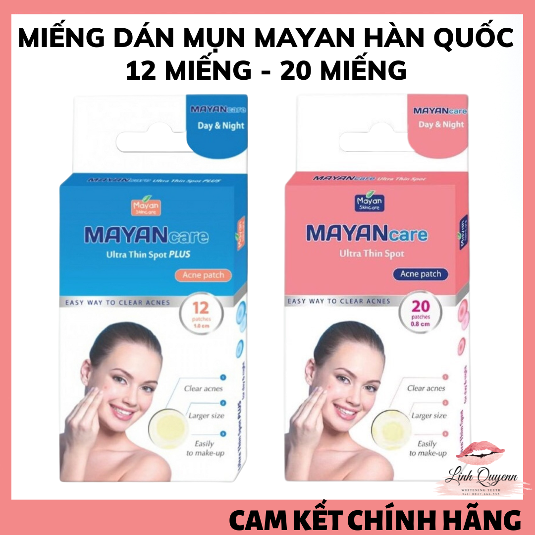 Miếng Dán Mụn Mayan Care Ultra Thin Spot Hàn Quốc Hiệu Quả Trong 48H (12 Miếng - 20 Miếng)