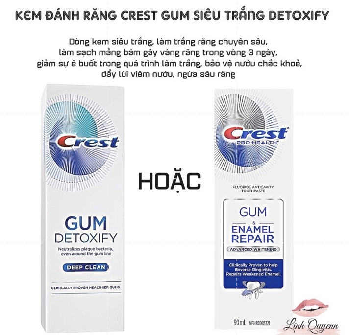 Kem đánh răng Crest 3D White Của Mỹ Làm Trắng Răng Tại Nhà Tẩy Trắng Răng Cấp Tốc