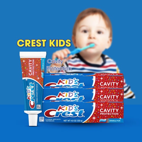 Kem Đánh Răng trẻ em Crest Kids Cavity Protection (130g) - Kem Đánh Răng Cho Bé Hương Trái Cây