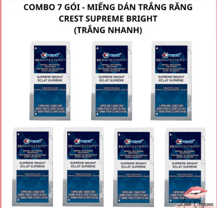 Combo 7 Ngày Miếng Dán Trắng Răng Crest 3D White Của Mỹ - Làm Trắng Răng Tại Nhà Tẩy Trắng Răng Cấp Tốc