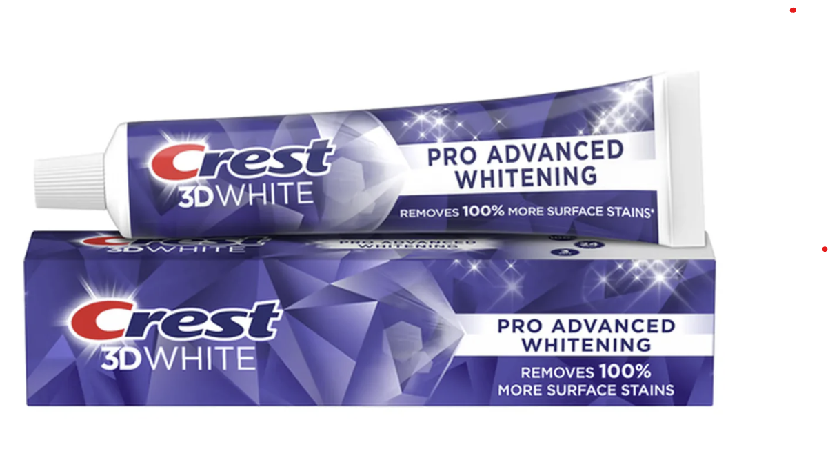 Kem đánh răng Crest 3D White Advanced Tripple Whitening Làm Trắng Răng Cấp Tốc