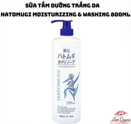 Sữa Tắm Dưỡng Ẩm Trắng Da Hatomugi Moisturizing & Washing 800ml