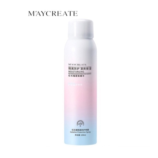 Xịt Chống Nắng Nâng Tone Dưỡng Trắng Da, Che Khuyết Điểm MayCreate 150Ml- MALL TRUNG