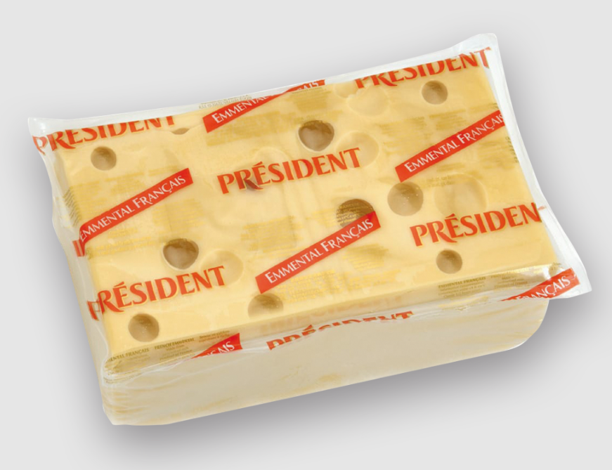 Phô Mai Emmental Président  Francés 3.5kg - 4kg/pack