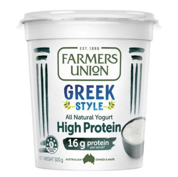 SỮA CHUA HY LẠP FARMERS UNION GREEK STYLE - HIGHT PROTEIN YOGURT 500G