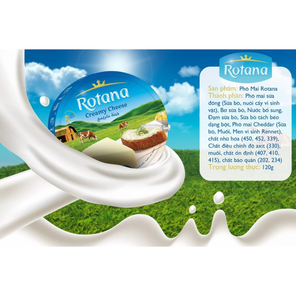 Rotna R Phô Mai Rotana 8 miếng 120g