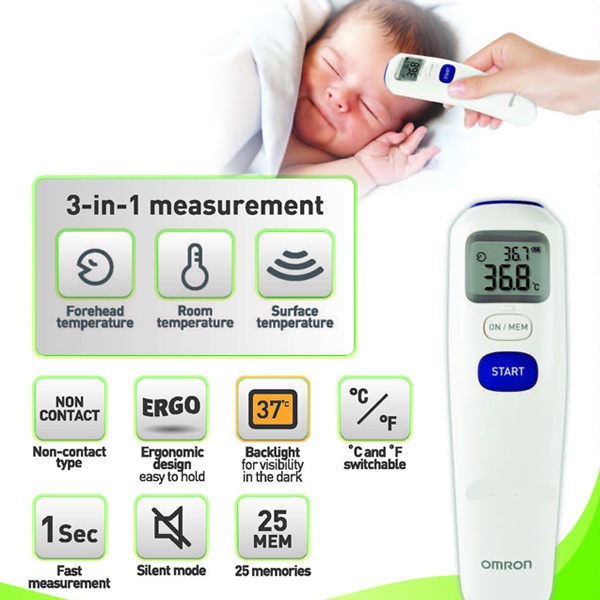 Nhiệt kế đo trán Omron MC - 720