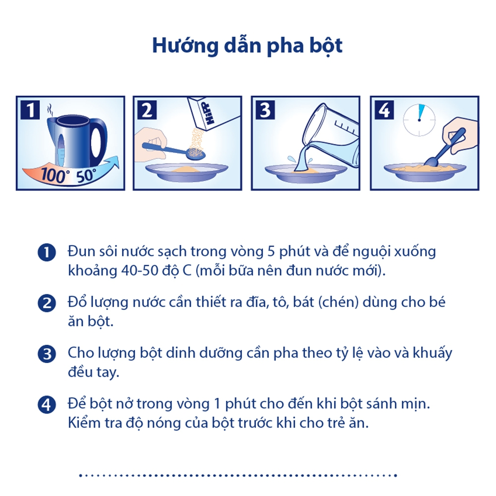 Bột ăn dặm Hipp Baby's Firsy Semolina Ăn dặm khởi đầu từ 4m