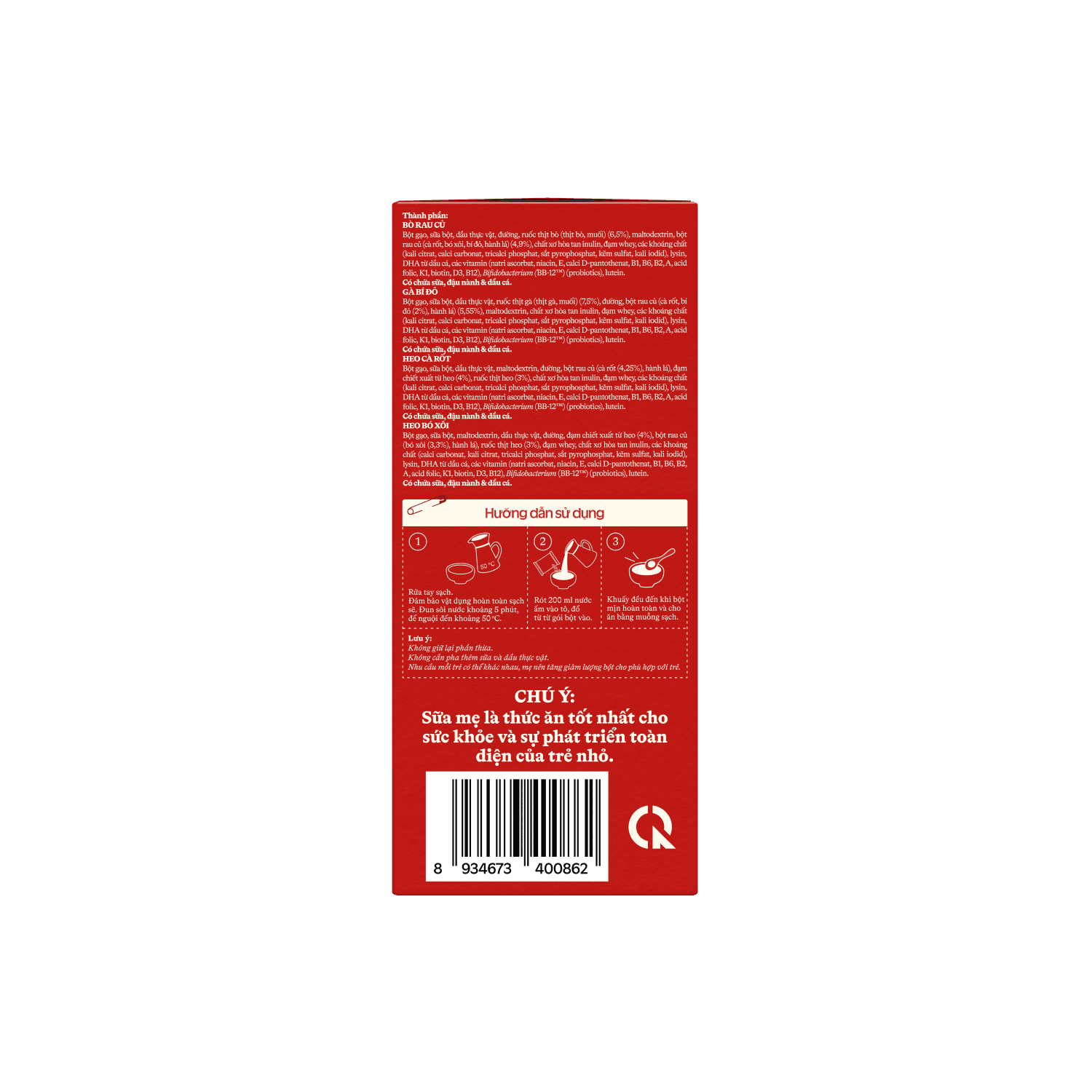 Bột ăn dặm Ridielac Gold Vinamilk 4 vị mặn
