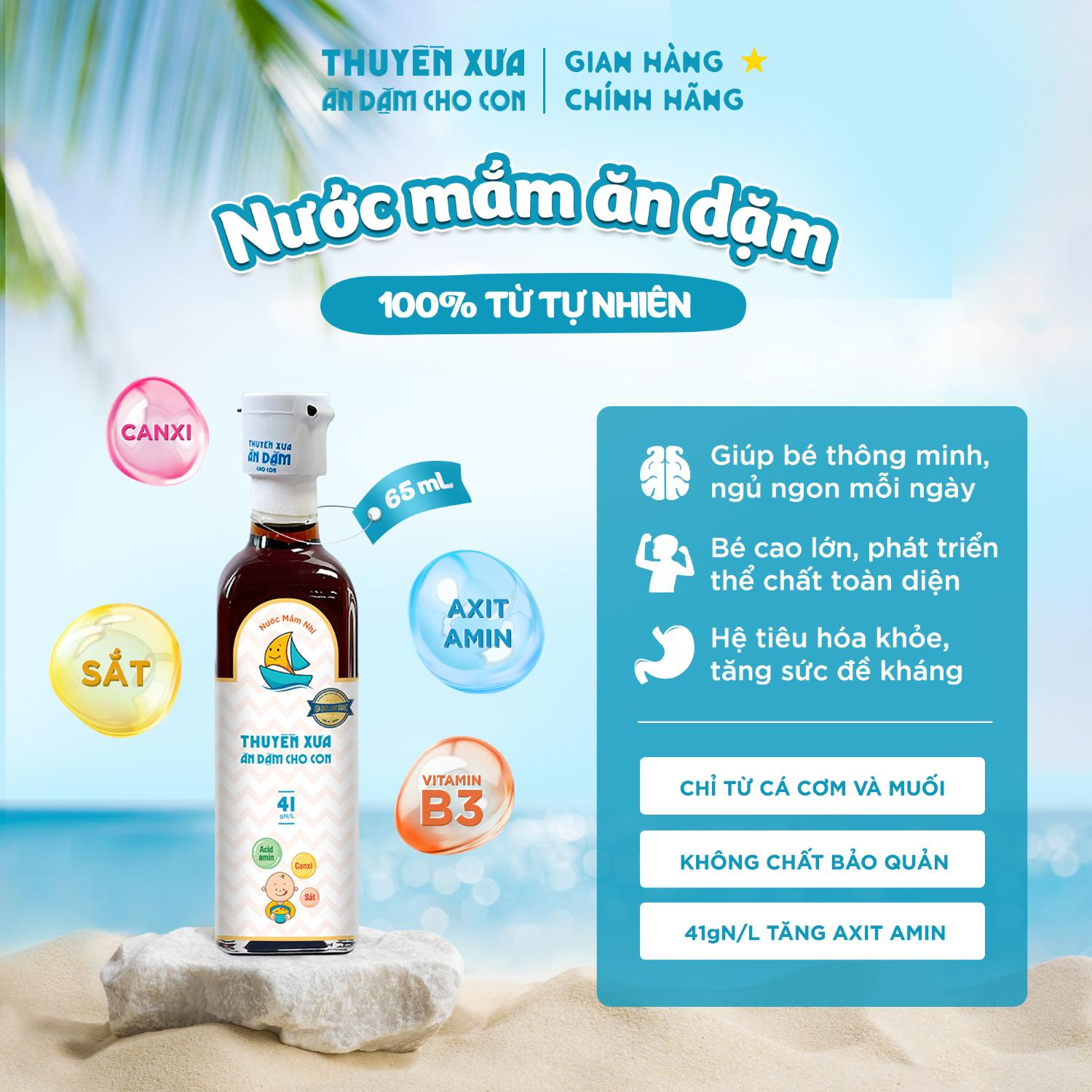 Nước mắm nhĩ thuyền xưa cho con 41 độ đạm 65ml