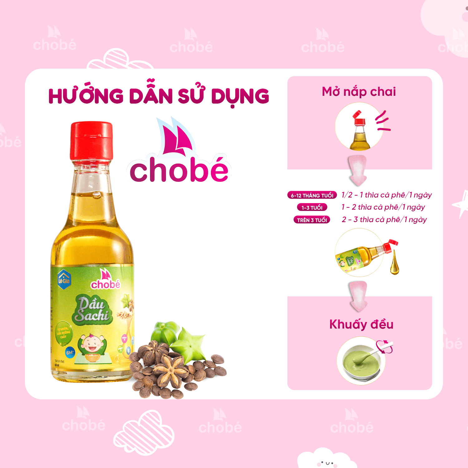Lê Gia dầu chiên xào cho bé 200ml
