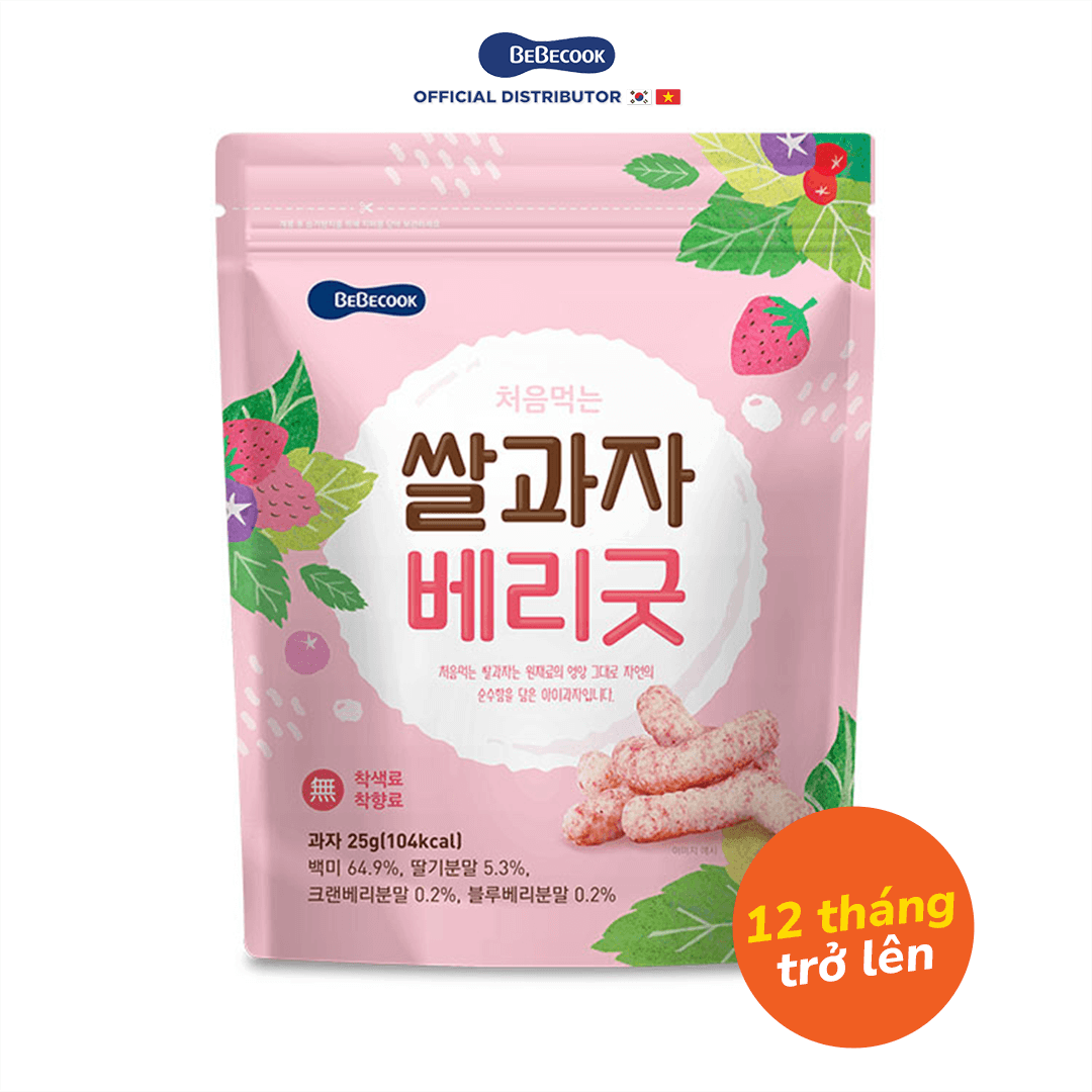 Bebecook bánh gạo que 12 tháng trở lên
