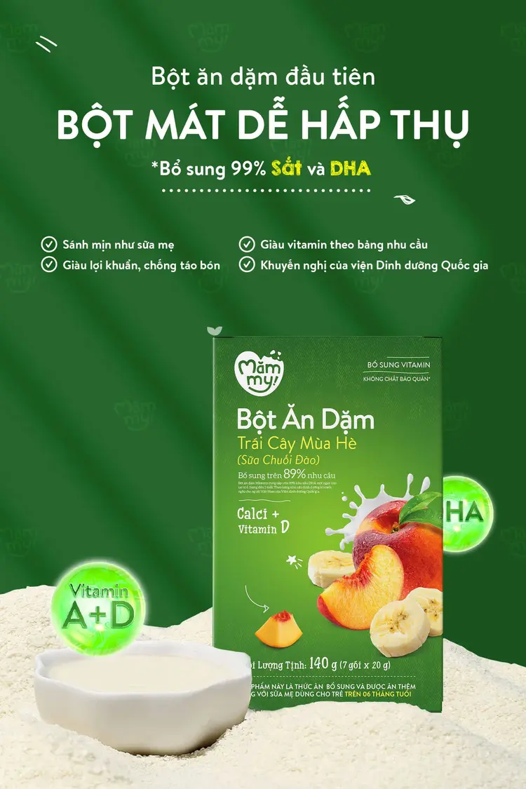 Mămmy bột ăn dặm cho trẻ từ 6 tháng
