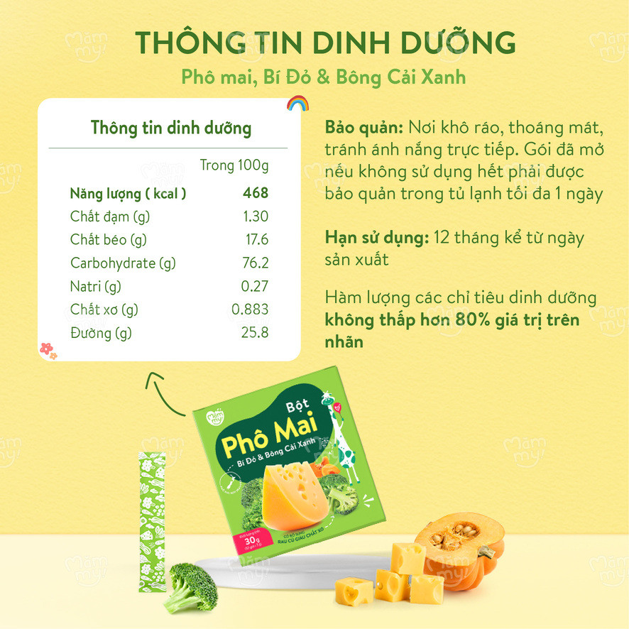 Mămmy Bột phô mai cho trẻ từ 6 tháng