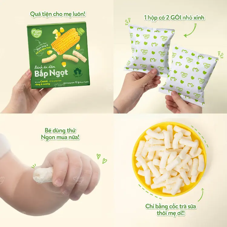 Mămmy bánh ăn dặm hộp 12g cho trẻ từ 6 tháng