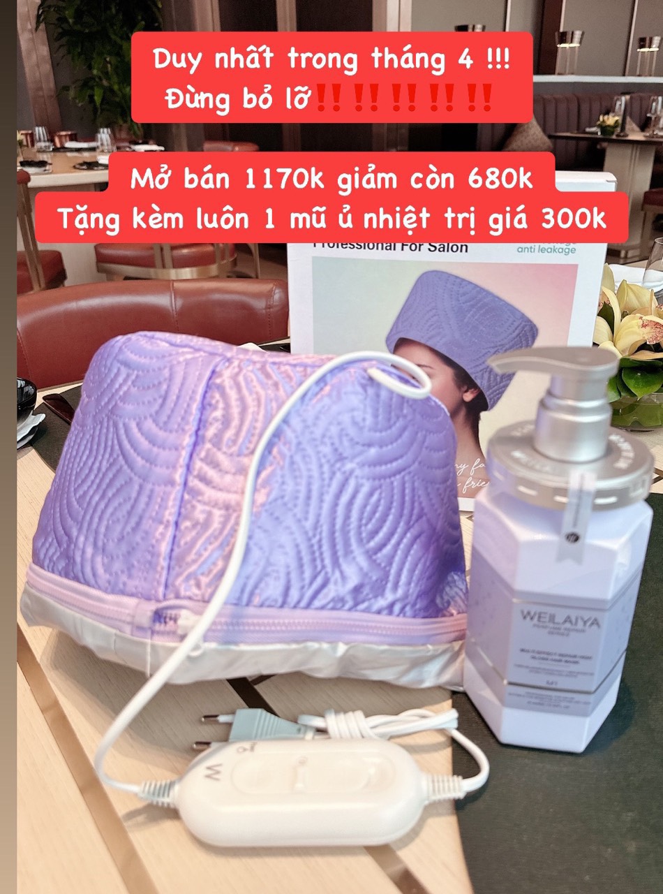 Mũ Hấp Tóc Weilaiya - Giải Pháp Hoàn Hảo Cho Tóc Khỏe Mạnh