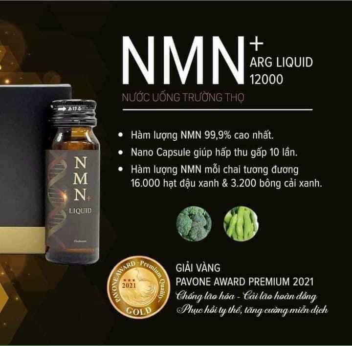 Nước Uống Trẻ Hóa Da NMN+ ARG Liquid 12000mg Peauhonnete