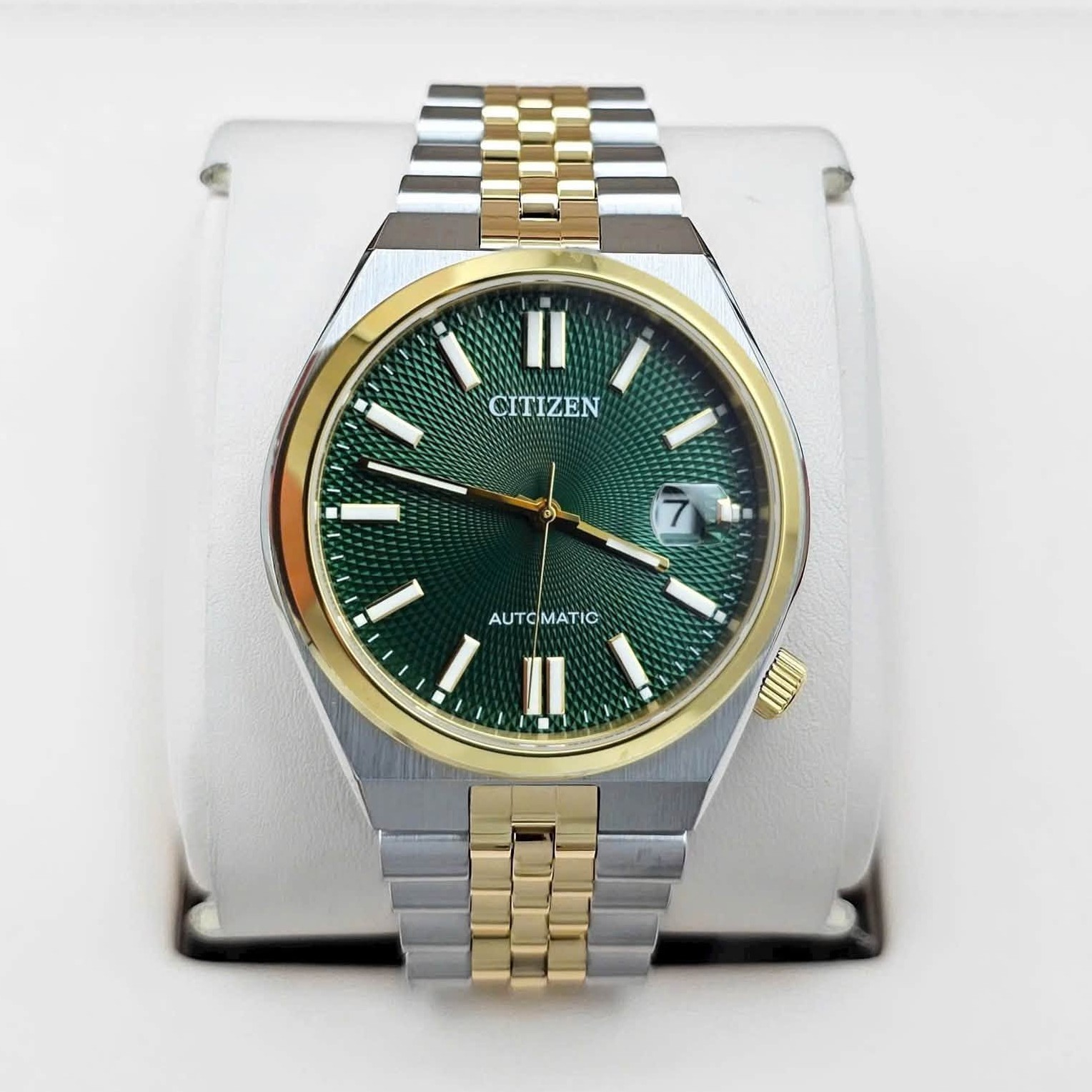 Đồng Hồ Nam Citizen Tsuyosa Automatic Demi Gold Green NK0024-54X Size 40mm