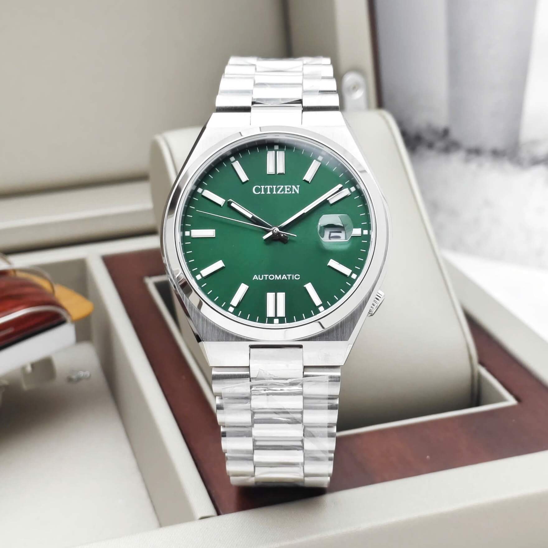 Đồng Hồ Nam Citizen Tsuyosa Automatic Mechanical Green NJ0150-81X Size 40mm