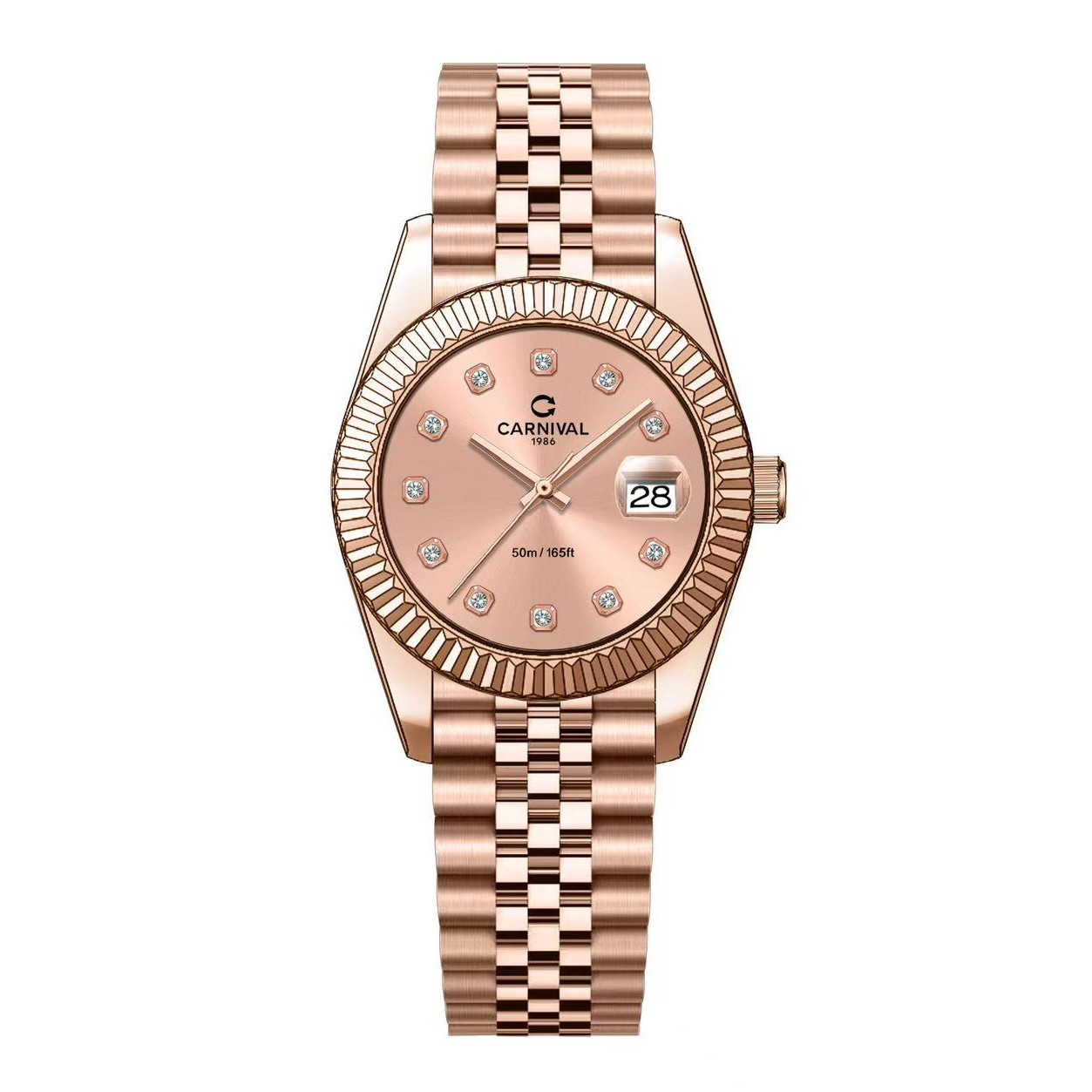 Đồng Hồ Nữ Carnival 8250L-VH-NN Màu Vàng Hồng Size 30mm Quartz Japan