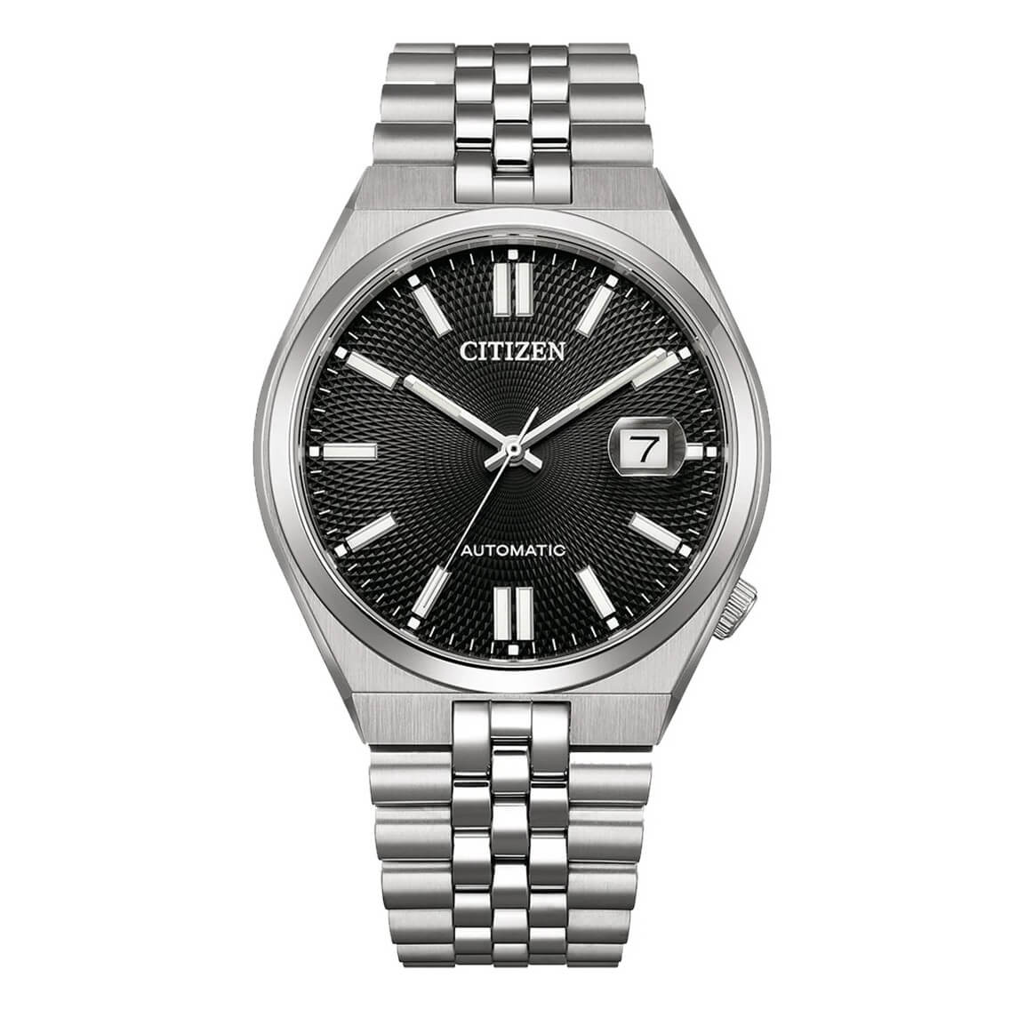 Đồng Hồ Nam Citizen Tsuyosa Automatic Black NK0020-55E Size 40mm Bạc Mặt Đen