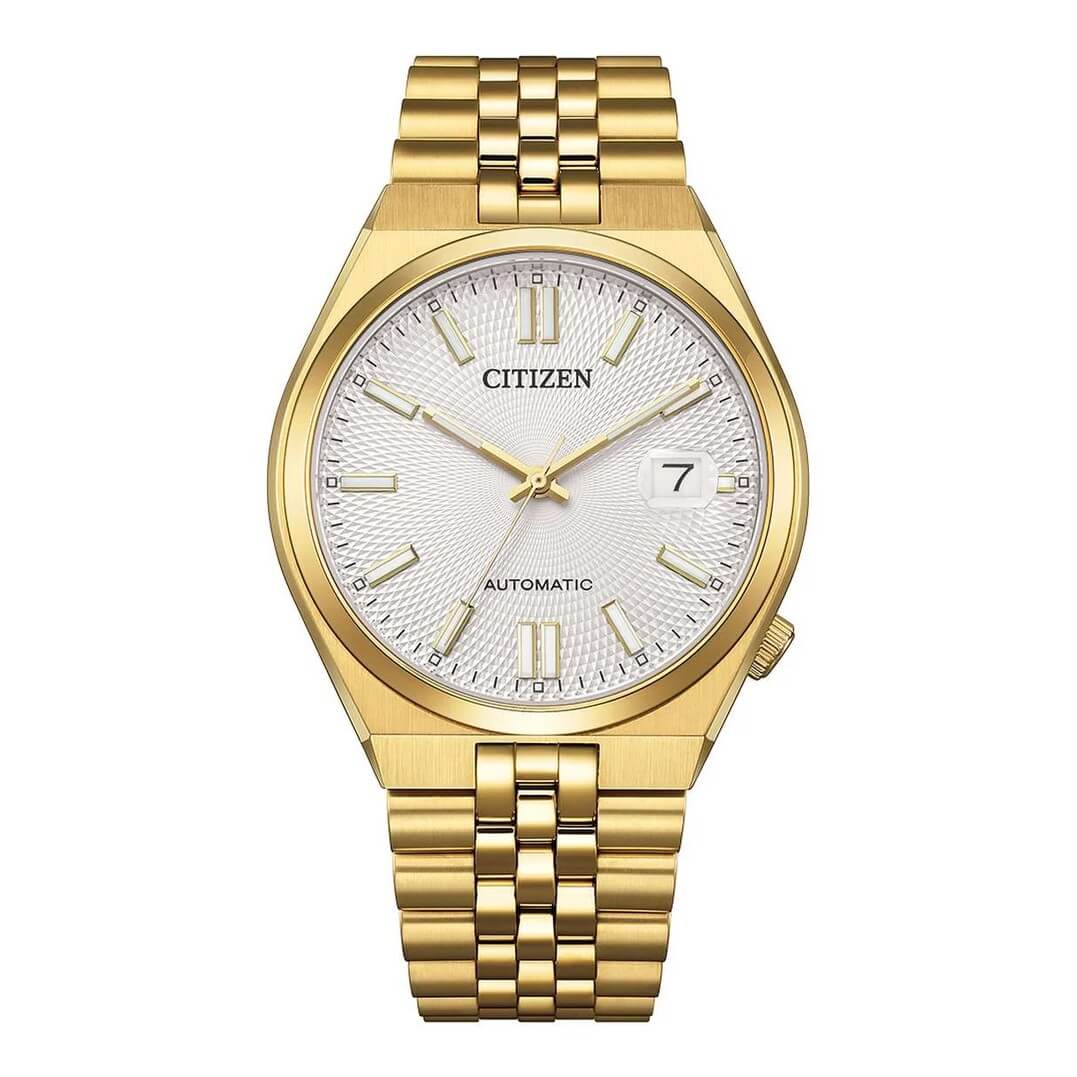 Đồng Hồ Nam Citizen Tsuyosa Automatic NK0022-50A Size 40mm Màu Vàng Mặt Trắng